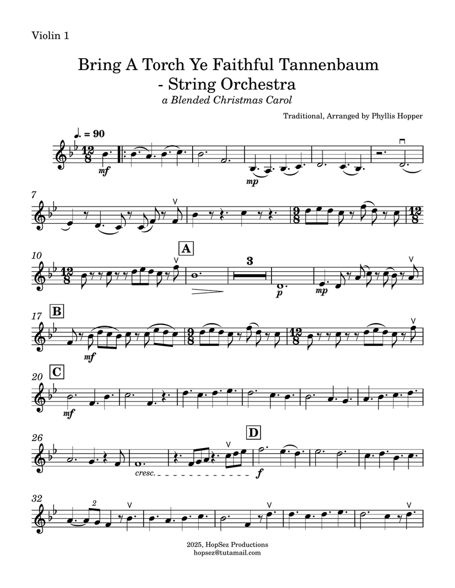 Bring a Torch Ye Faithful Tannenbaum - String Orchestra String Orchestra scores gallery preview page 6