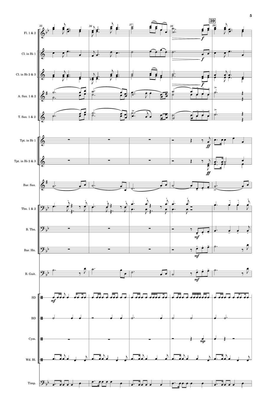 Fortune's Folly Concert Band scores gallery preview page 5