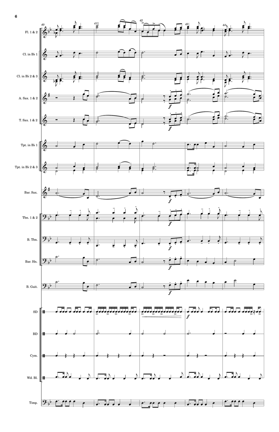 Fortune's Folly Concert Band scores gallery preview page 6