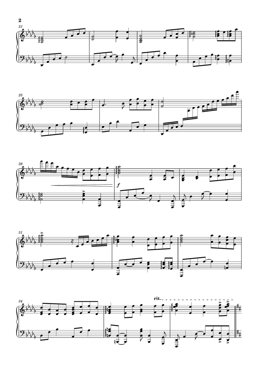 Beauty and the Beast Piano Solo scores gallery preview page 2