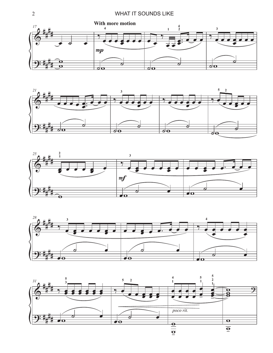 What It Sounds Like Piano Solo scores gallery preview page 2