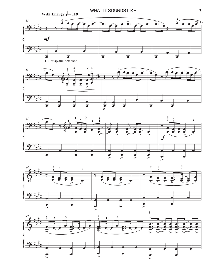 What It Sounds Like Piano Solo scores gallery preview page 3