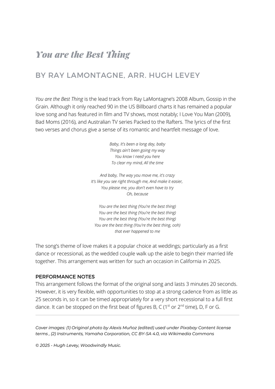 You Are The Best Thing Woodwind Quintet scores gallery preview page 2