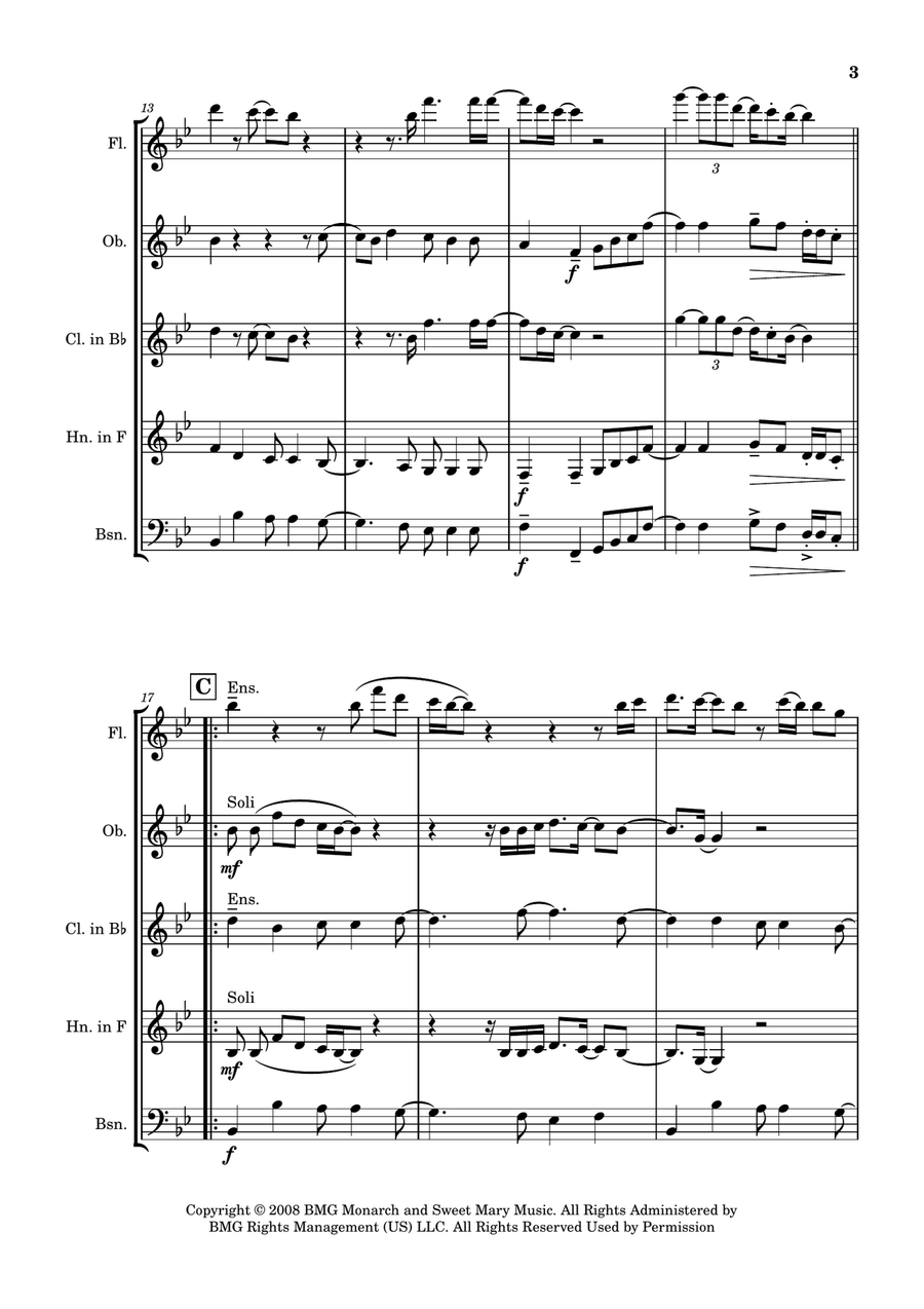 You Are The Best Thing Woodwind Quintet scores gallery preview page 5
