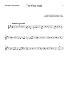 The First Noel - S. Sax., T. Sax. and Guitar. With Parts. Small Ensemble scores gallery preview page 3