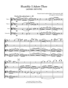 Humbly I Adore Thee [ADORO DEVOTE] String Quartet scores gallery preview page 5
