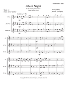 Silent Night (Woodwind Trio): Flute, Alto Sax and Tenor Sax Woodwind Trio scores gallery preview page 5