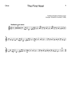 The First Noel - Oboe, A. Sax. and Guitar. With Parts. Small Ensemble scores gallery preview page 3