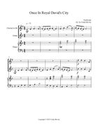 Once In Royal David's City, for Clarinet, Violin and Piano Clarinet scores gallery preview page 4