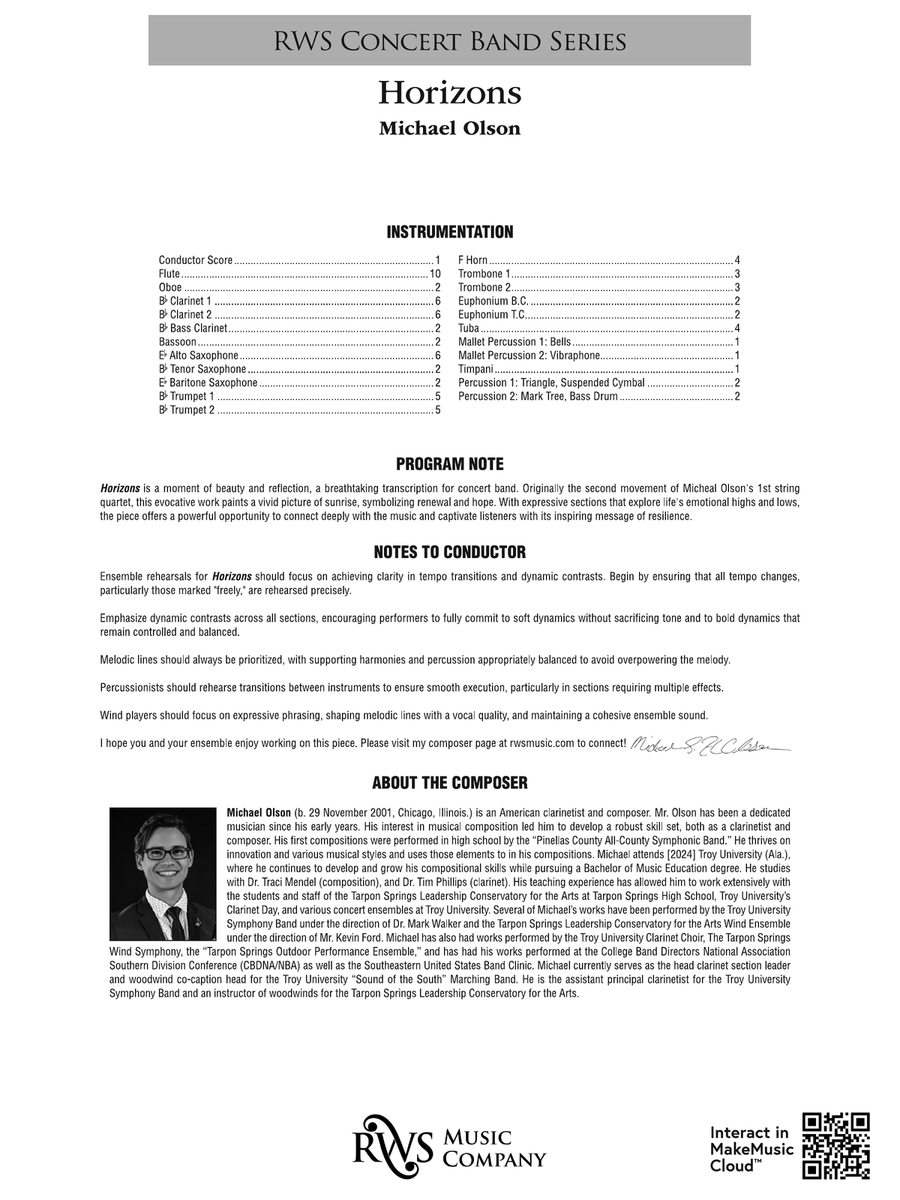 Horizons: Score Concert Band - Digital Sheet Music page 2
