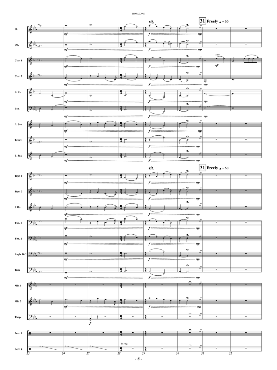 Horizons: Score Concert Band - Digital Sheet Music page 6