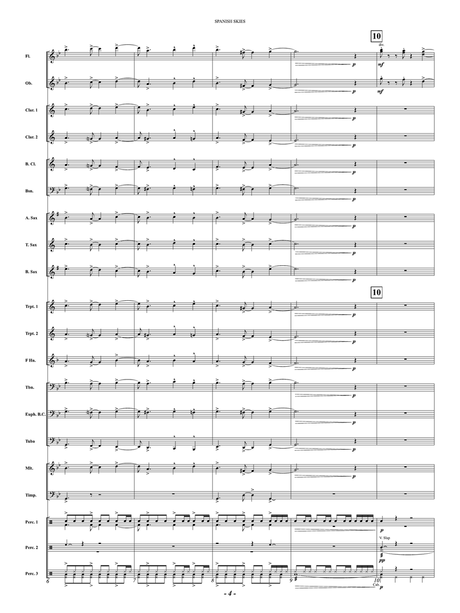 Spanish Skies: Score Concert Band - Digital Sheet Music page 4