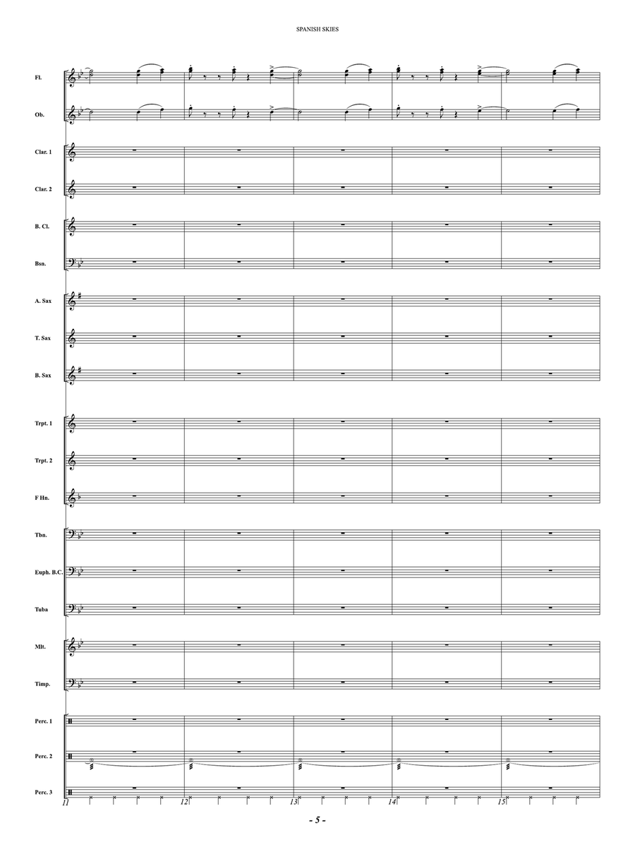 Spanish Skies: Score Concert Band - Digital Sheet Music page 5