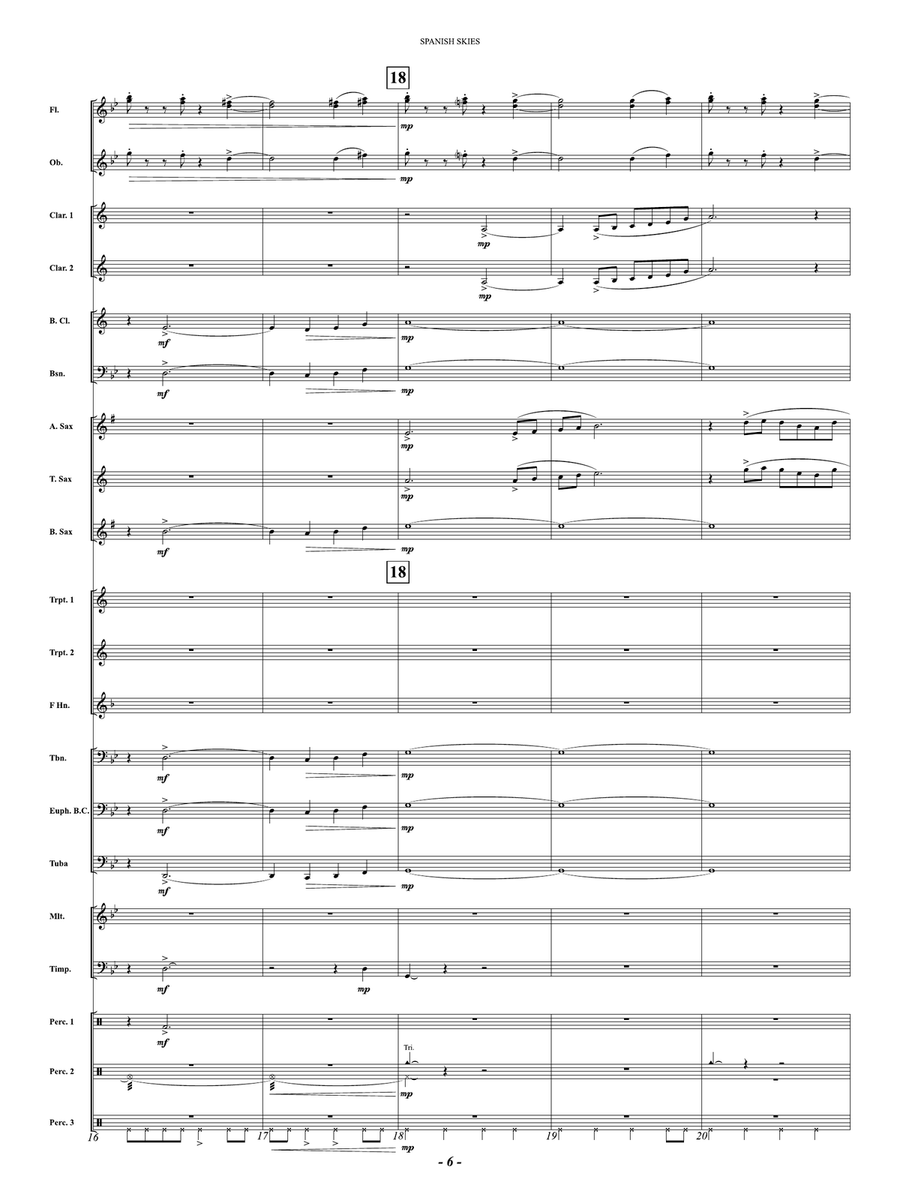 Spanish Skies: Score Concert Band - Digital Sheet Music page 6