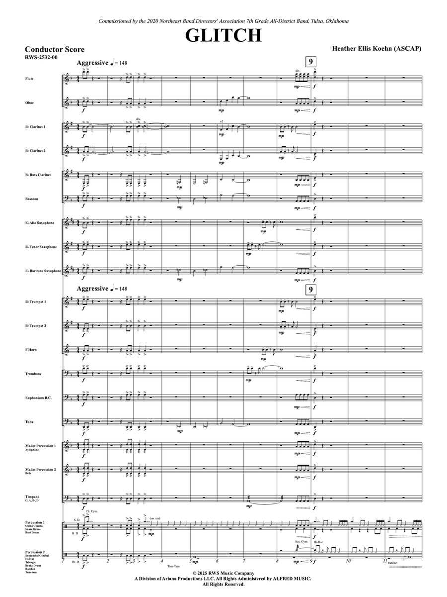 Glitch: Score Concert Band - Digital Sheet Music page 3