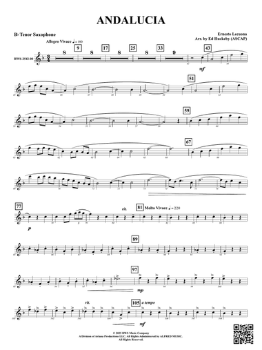 Andalucia : B-flat Tenor Saxophone