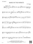March of the Patriots: B-flat Clarinet 1