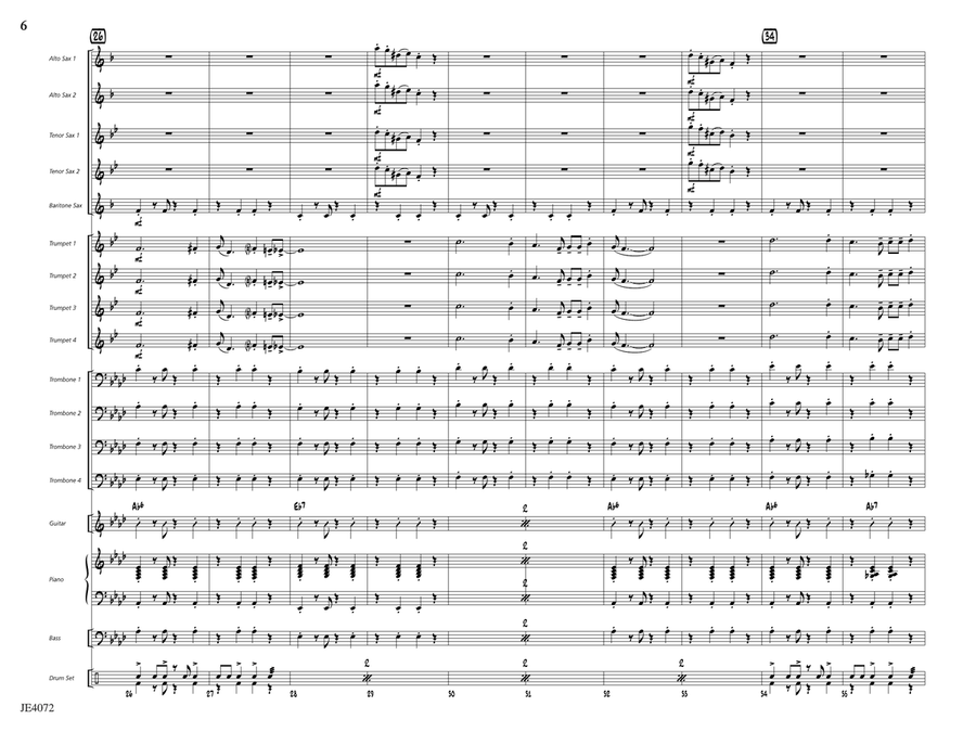 Just a Closer Walk with Thee: Score by Chris Sharp Jazz Ensemble - Digital Sheet Music page 6
