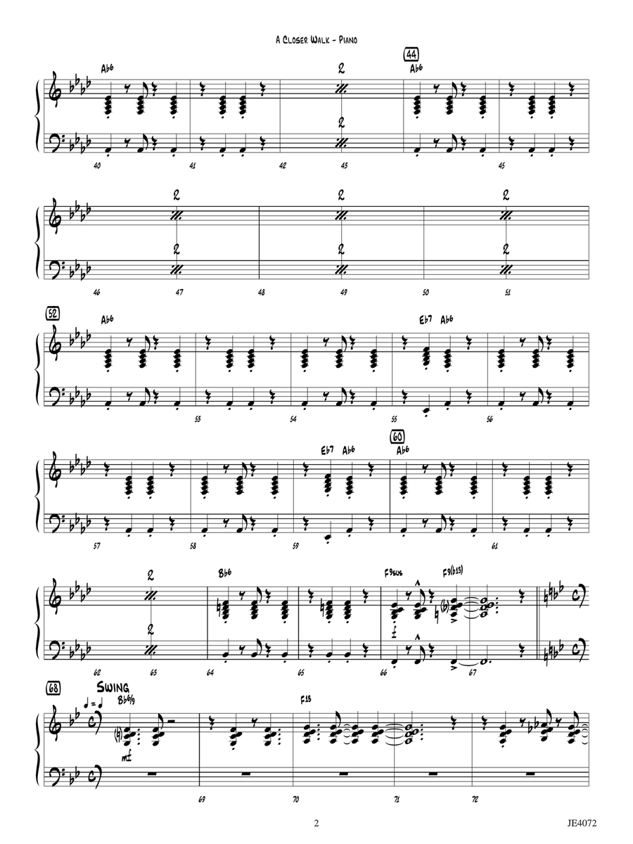 Just a Closer Walk with Thee: Piano by Chris Sharp Piano Solo - Digital Sheet Music page 2