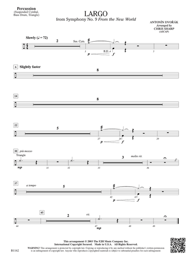 Largo from Symphony No. 9: Percussion
