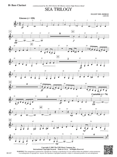 Sea Trilogy: B-flat Bass Clarinet
