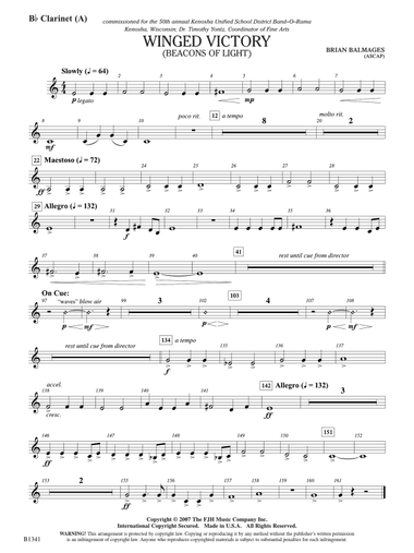 Winged Victory - Elementary Supplemental (A) (Beacons of Light): B-flat Clarinet