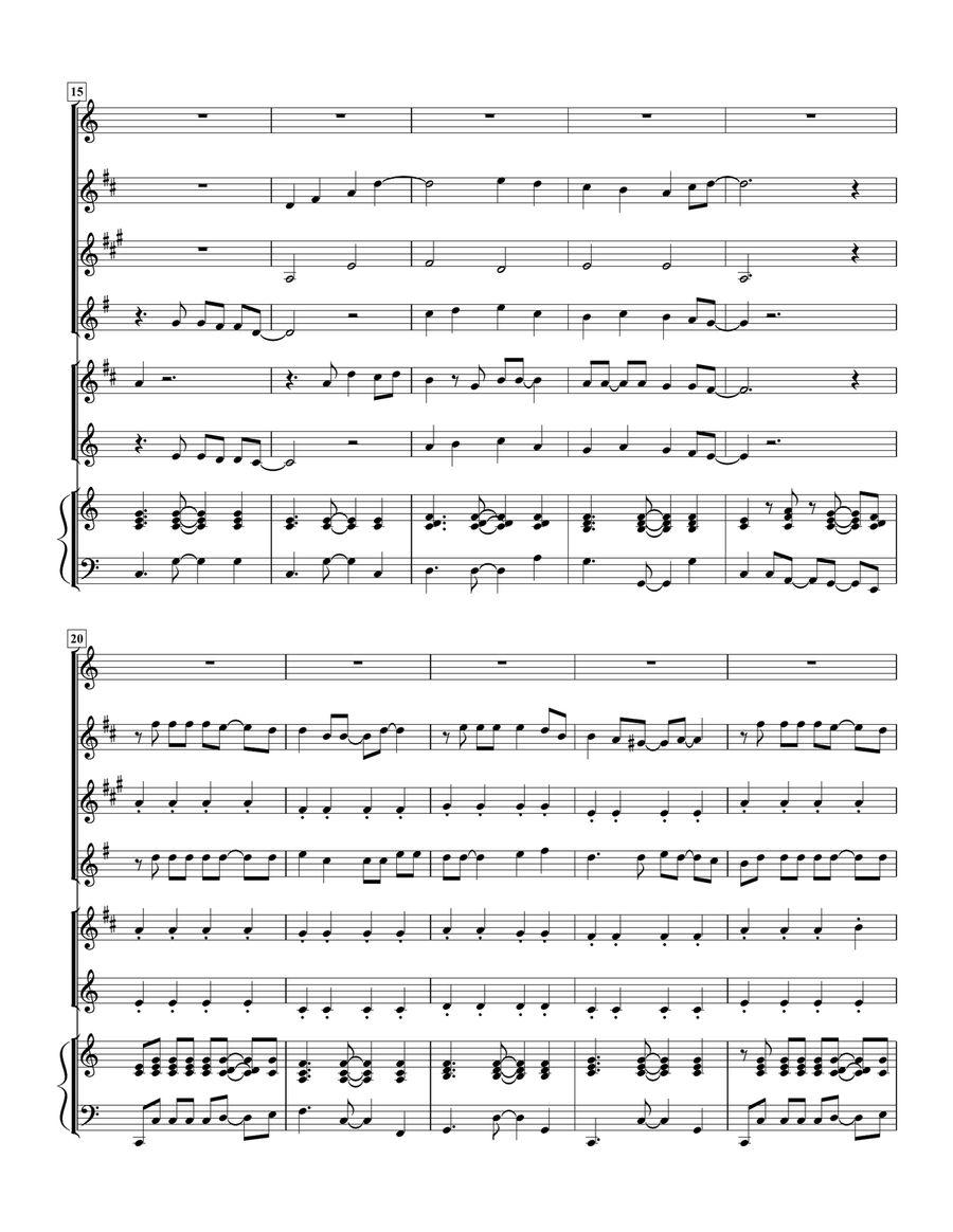 Feliz Navidad Large Ensemble - Digital Sheet Music page 3