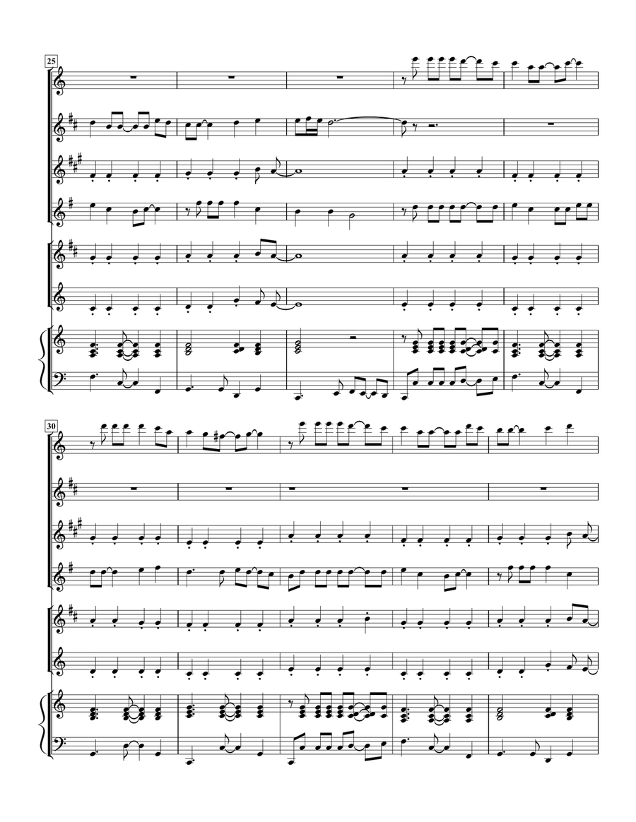 Feliz Navidad Large Ensemble - Digital Sheet Music page 4