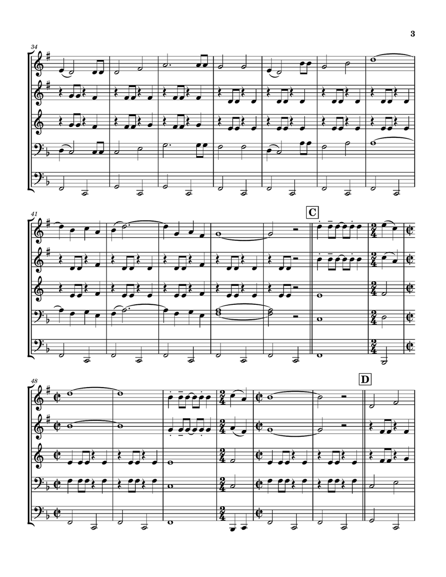 Ring Of Fire Brass Quintet scores gallery preview page 3