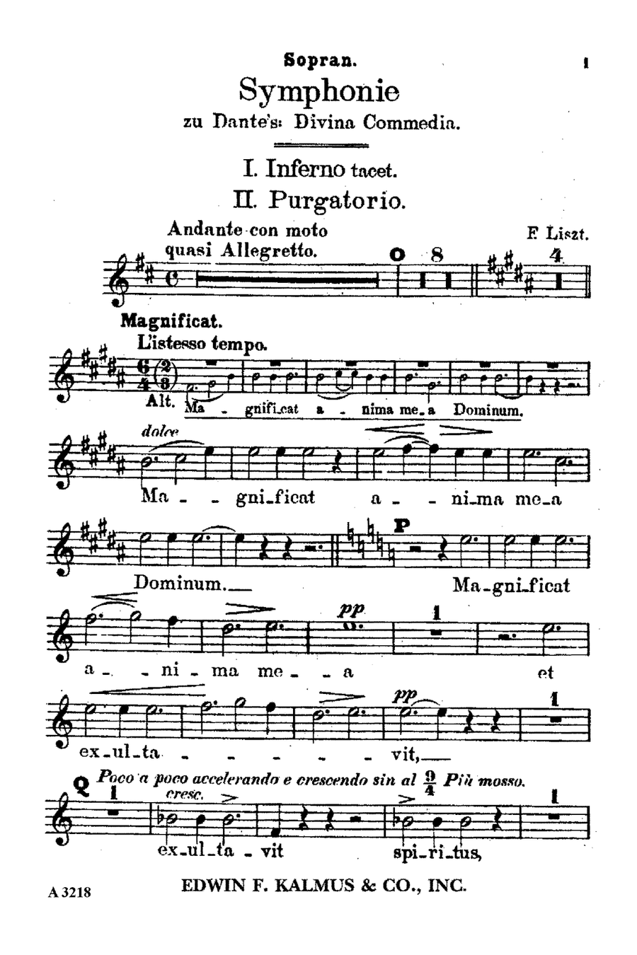 Dante Symphony, S. 109 (Eine Symphonie zu Dantes Divina Commedia) by Franz Liszt Choir - Sheet Music page 2