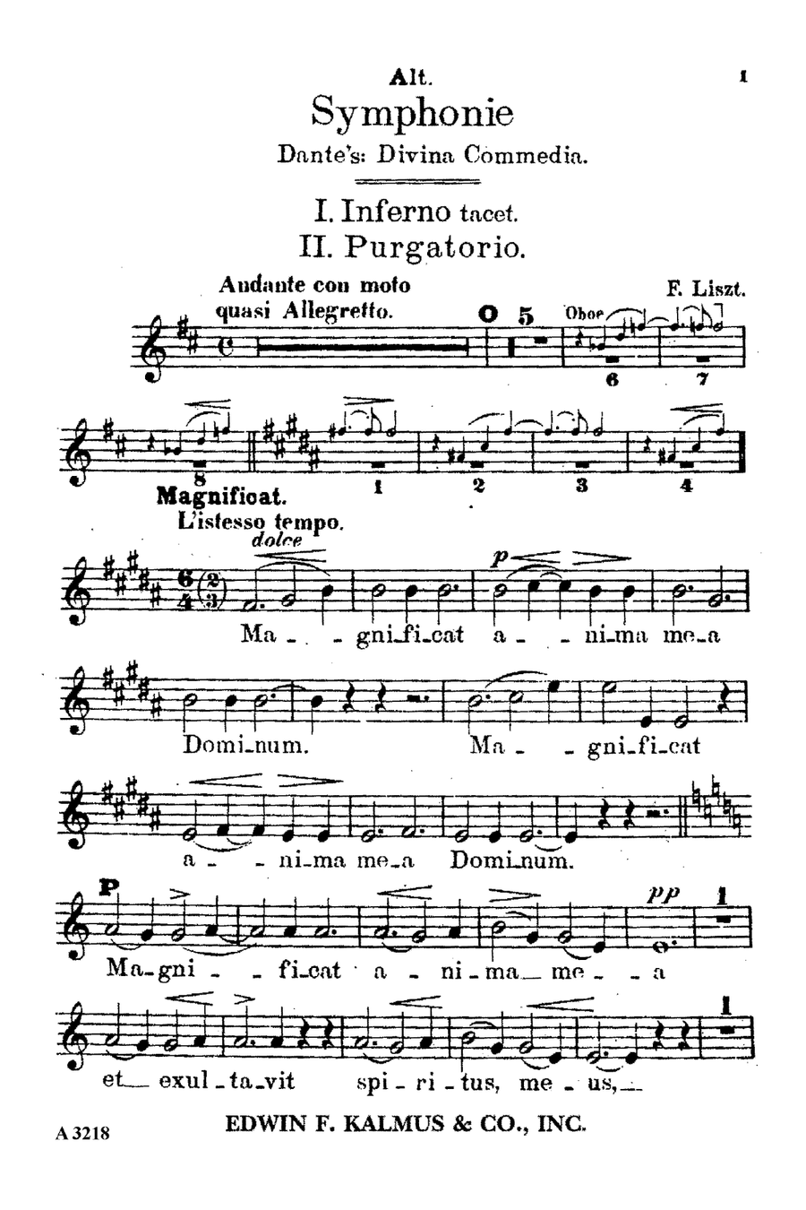 Dante Symphony, S. 109 (Eine Symphonie zu Dantes Divina Commedia) by Franz Liszt Choir - Sheet Music page 2