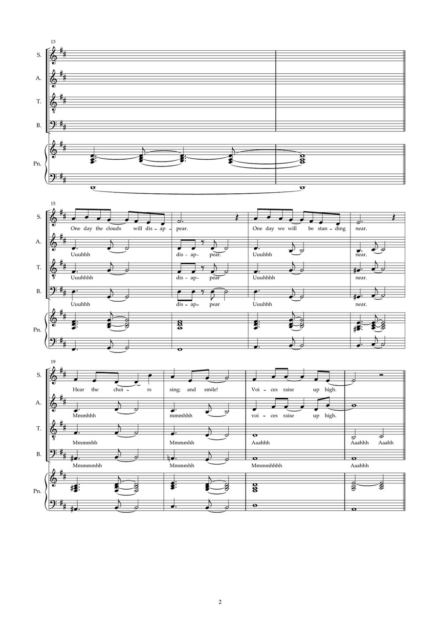 Sing to hope SATB 4-Part - Digital Sheet Music page 2