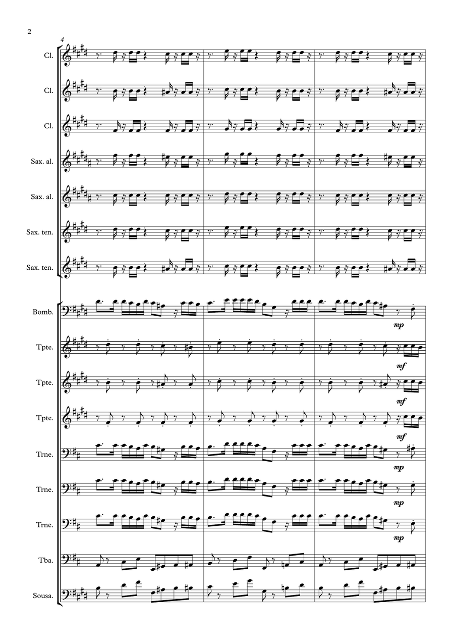 Melzinho Concert Band - Digital Sheet Music page 2