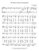 The Wine of Sweet Communion Piano, Vocal scores gallery preview page 3