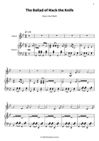 The Ballad of Mack the Knife Violin Solo scores gallery preview page 5