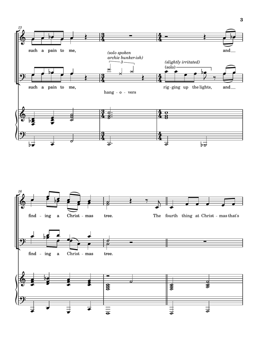 The Twelve Pains Of Christmas 4-Part - Digital Sheet Music page 4