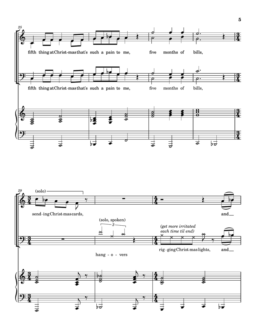The Twelve Pains Of Christmas 4-Part - Digital Sheet Music page 6