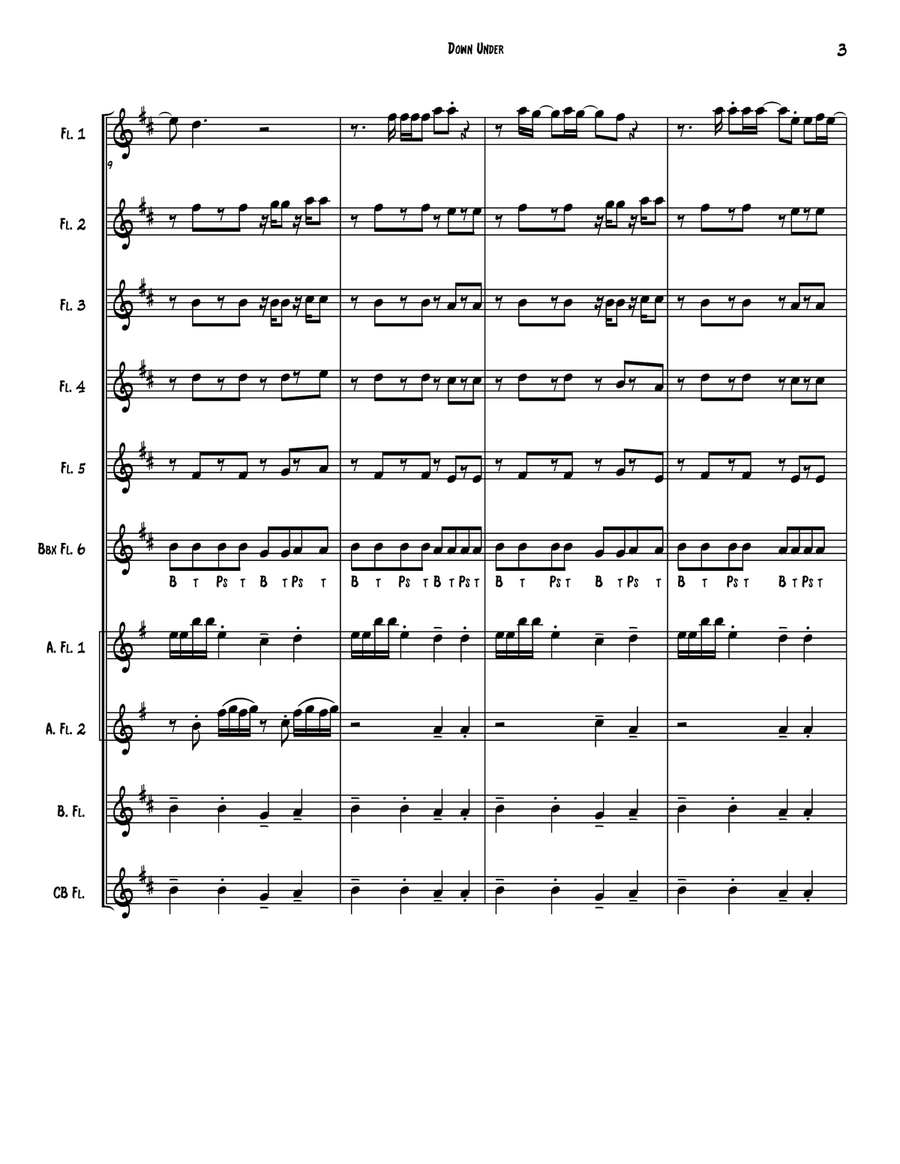 Down Under Flute Choir scores gallery preview page 3