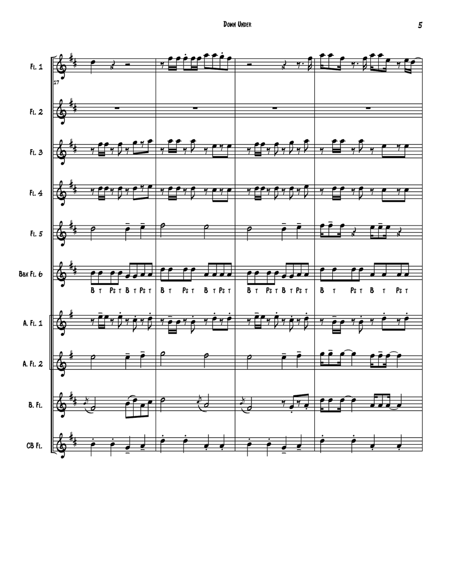 Down Under Flute Choir scores gallery preview page 5