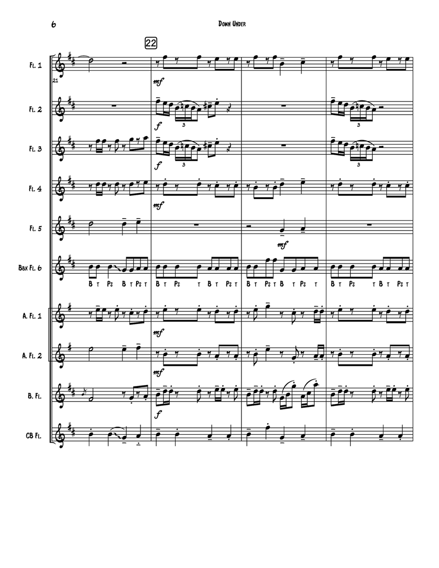Down Under Flute Choir scores gallery preview page 6