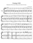 Cuatro Cantigas (easy pedal) Organ Solo scores gallery preview page 4