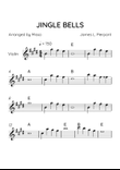 Jingle Bells - Violin in E Major (Beginner With Chords & Letter Names)