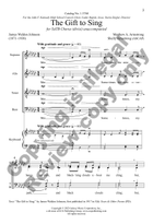 The Gift to Sing (Choral Score) Divisi scores gallery preview page 3