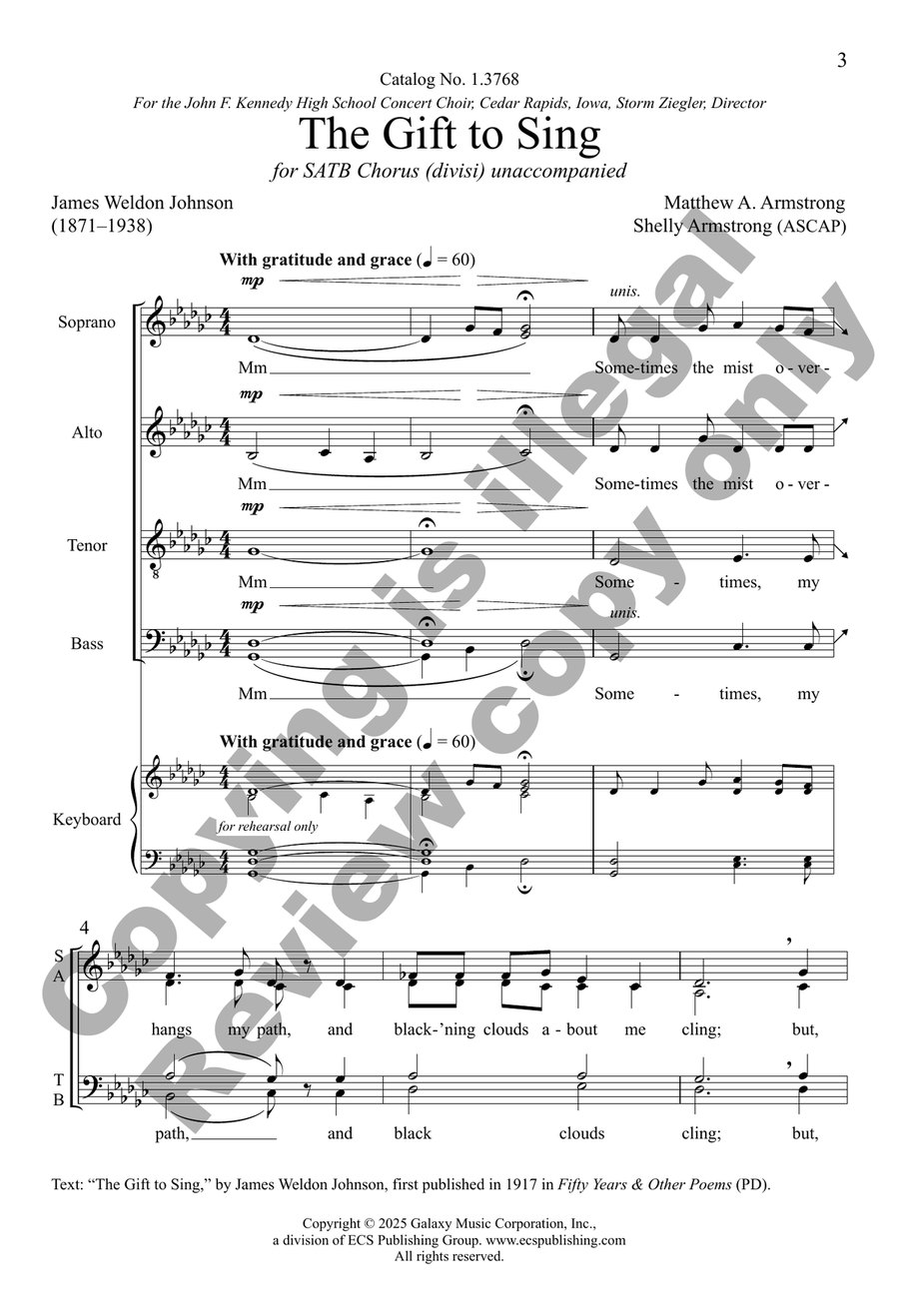 The Gift to Sing (Choral Score) Divisi - Sheet Music page 3