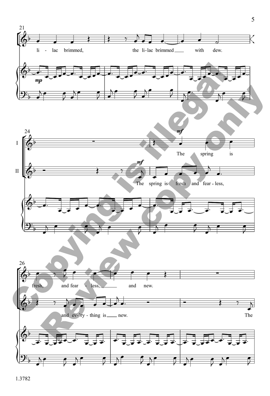 May Night (Choral Score) 2-Part - Sheet Music page 5