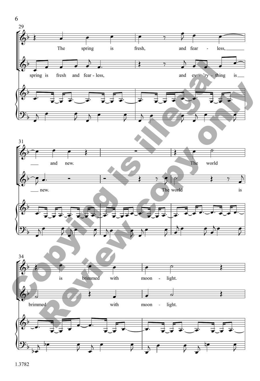 May Night (Choral Score) 2-Part - Sheet Music page 6