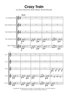 Crazy Train Clarinet Quintet scores gallery preview page 5