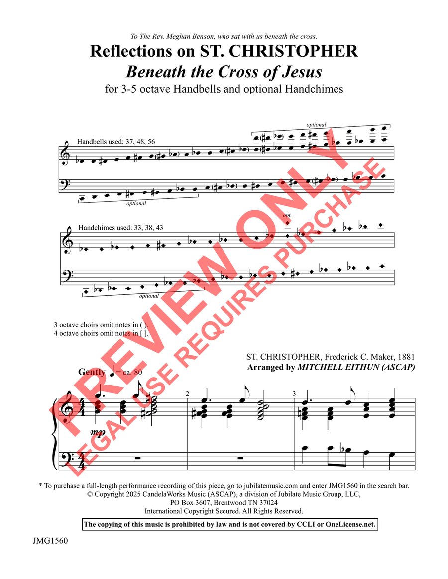 Reflections on ST. CHRISTOPHER 5-Octaves - Sheet Music page 2