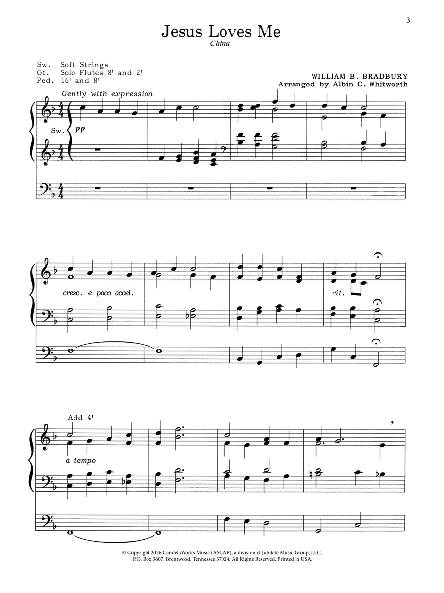 My Hope, My Song - Hymns and Gospel Classics for Organ Organ Solo - Digital Sheet Music page 4