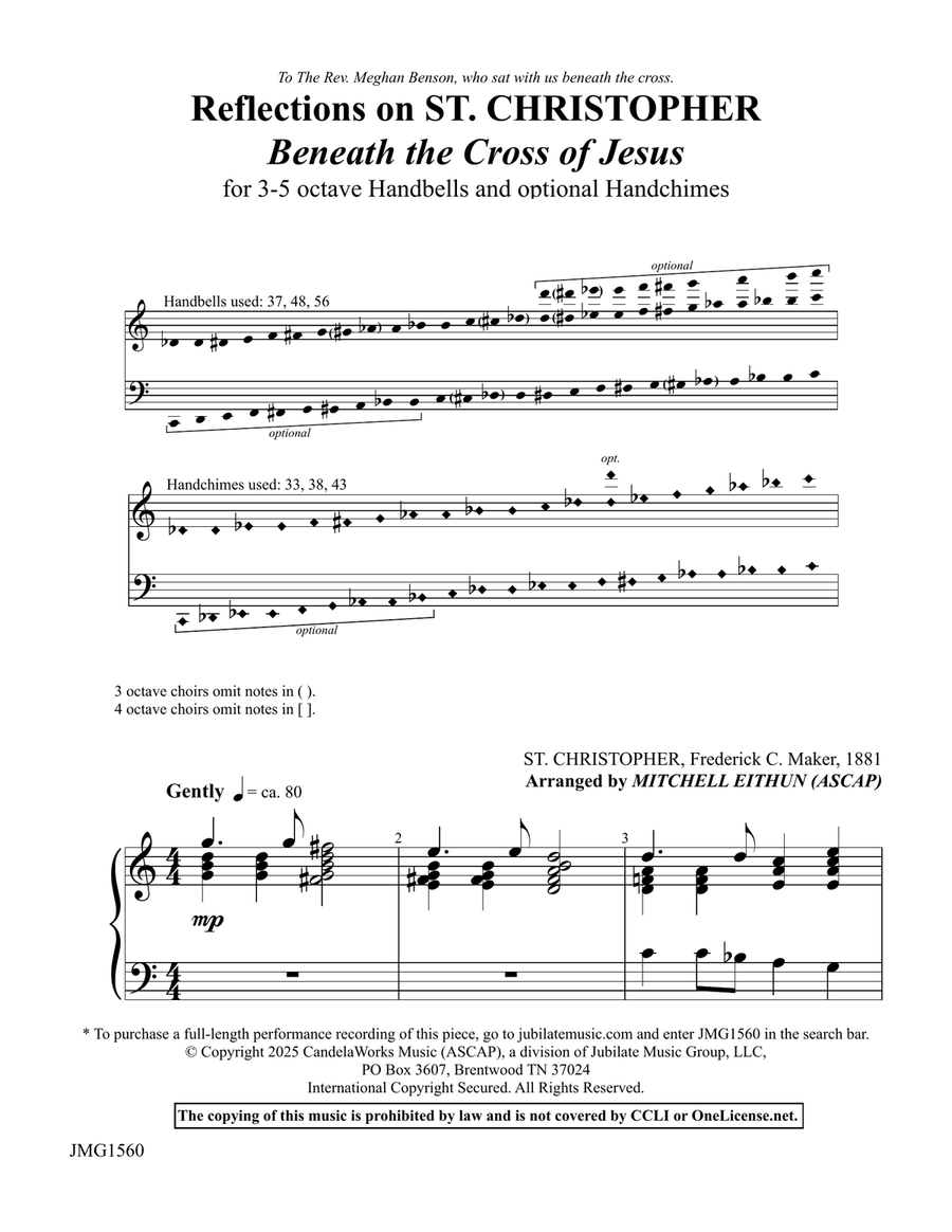 Reflections on ST. CHRISTOPHER 5-Octaves - Digital Sheet Music page 2